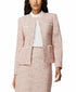 Tahari ASL Metallic Boucle Jacket Light Pink Size 4